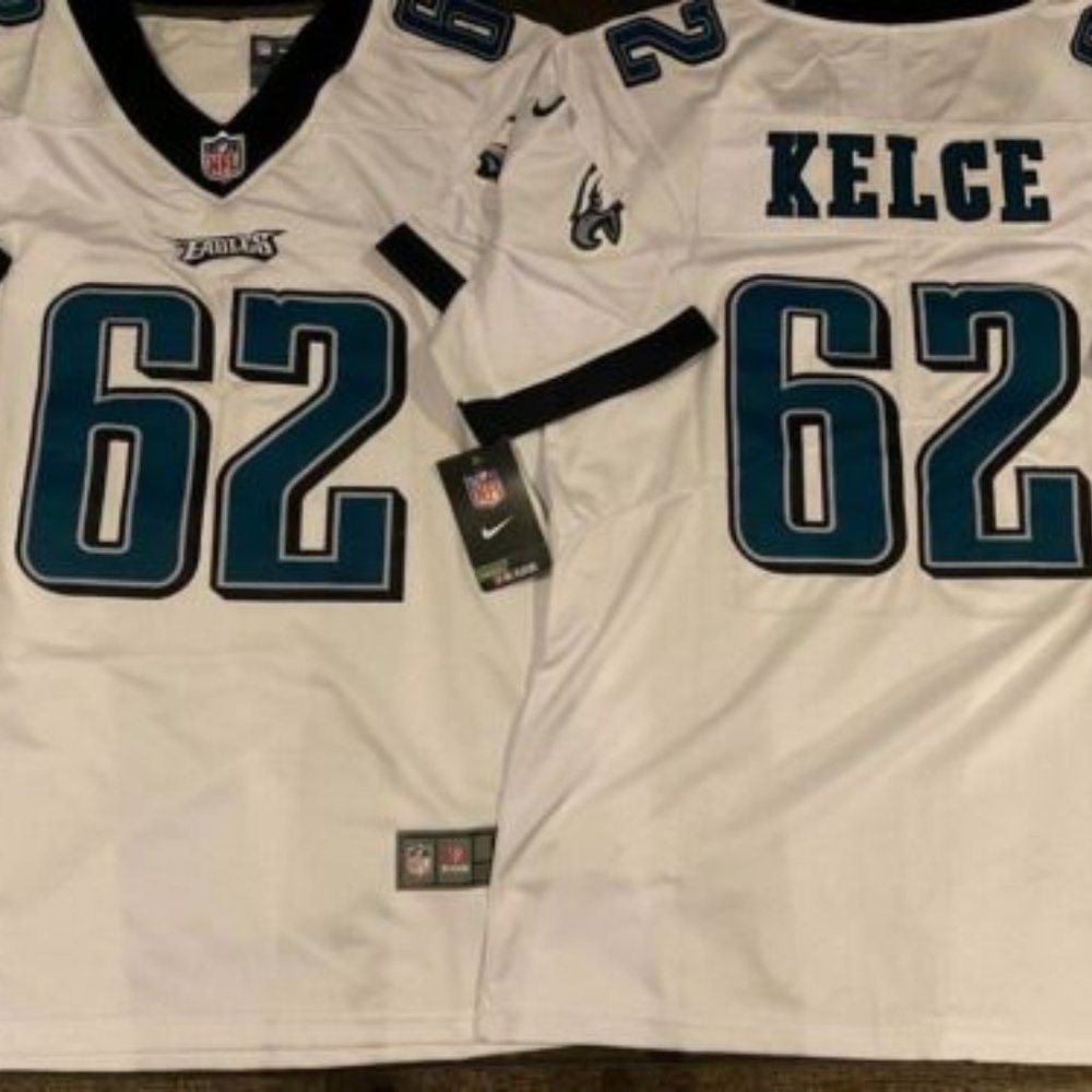 Nike PHILADELPHIA EAGLES JASON KELCE Wht Men's Vapor Limited JERSEY Sz M,L,XL,2X
